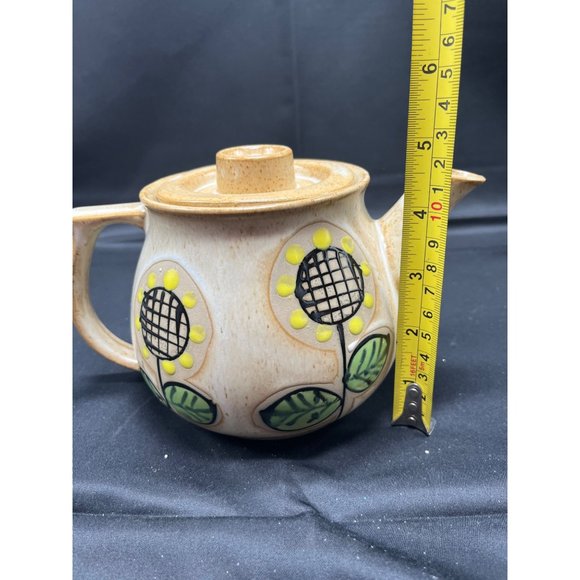 Vintage Floral Sunflower Daisy Flower Power Groovy Tea Pot - Picture 5 of 6